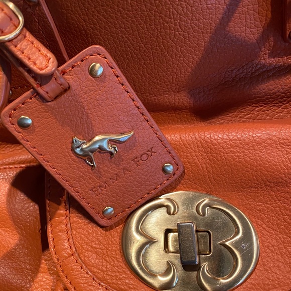 Emma Fox Golden Orange Leather Bag - Picture 3 of 8